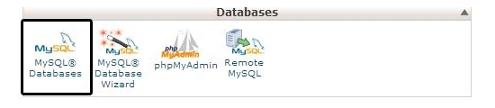 نماد پایگاه داده در cPanel